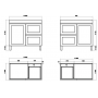 Mia 900 Matte White Free Standing Vanities Cabinet Only